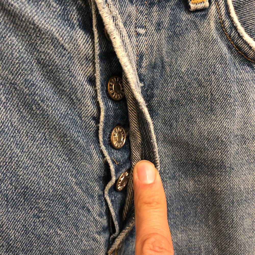 AGOLDE Feel Good High Rise Classic Jean Blue 24 Distressed Button Fly High waist - Picture 7 of 16